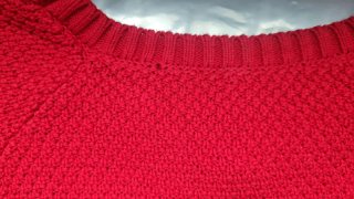 Jersey Punto Calado Stradivarius Rojo Boho Mujer M