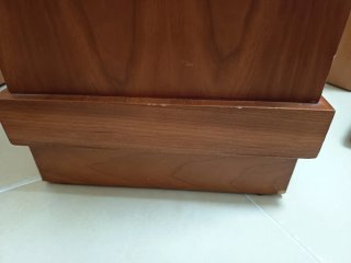 Mesa Auxiliar de Diseño Madera y Cristal