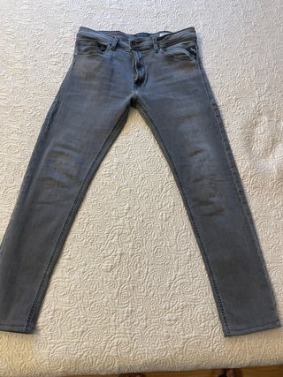 Vaqueros Replay Gris Oscuro Talla 32