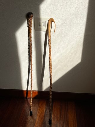 Conjunto de bastones de madera antiguos para colec