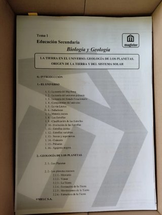Temario completo oposición biología y geología