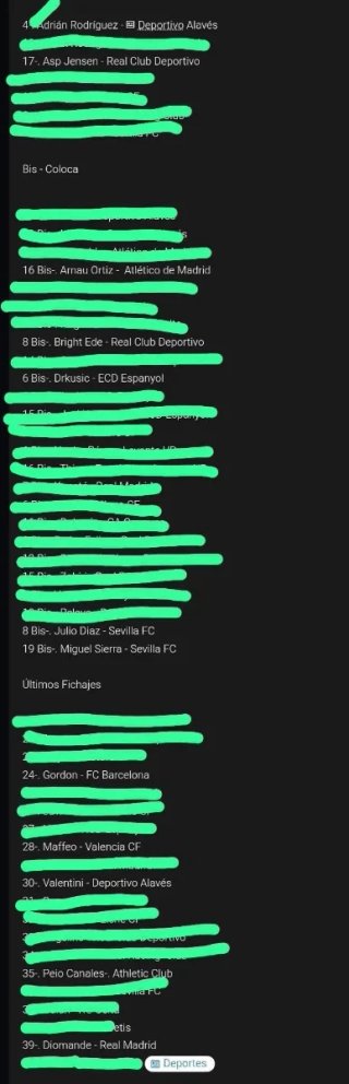 Cromos Liga 2026-27 - Listado de Faltas