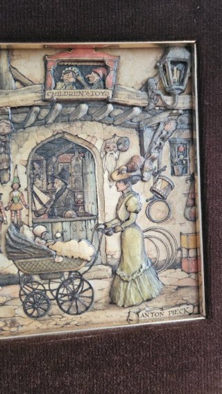 Cuadro Decoupage o Paper Tole de Anton Pieck