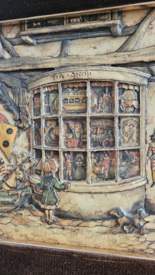 Cuadro Decoupage o Paper Tole de Anton Pieck