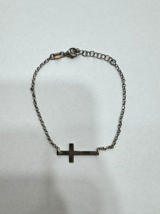 Pulsera Plata Cruz