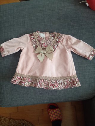 Sudadera infantil rosa con lazo
