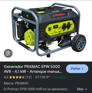 Generador PRAMAC EPW 5000 AVR 4.1 kW
