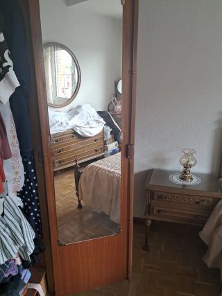 Dormitorio antiguo madera cama de colchón 1.35 ,