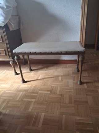 Dormitorio antiguo madera cama de colchón 1.35 ,