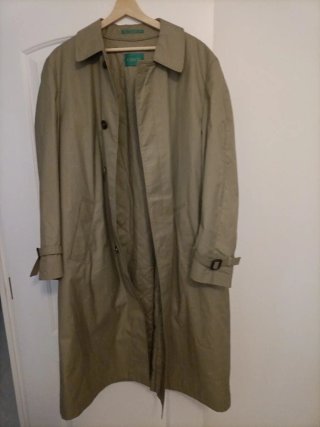 Gabardina larga de hombre