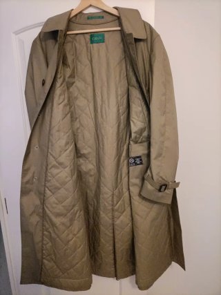 Gabardina larga de hombre