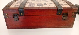 MALETA DECORATIVA VINTAGE CON DISEÑO PARIS