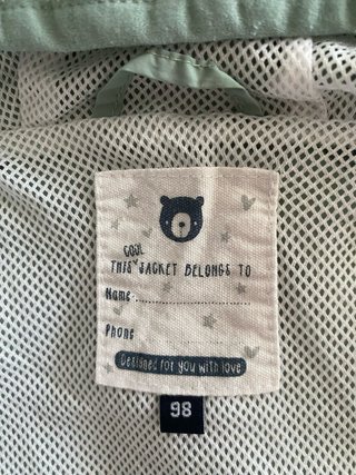 Chaqueta Cortavientos Infantil Talla 98