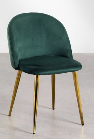 Silla Sklum de Terciopelo Verde