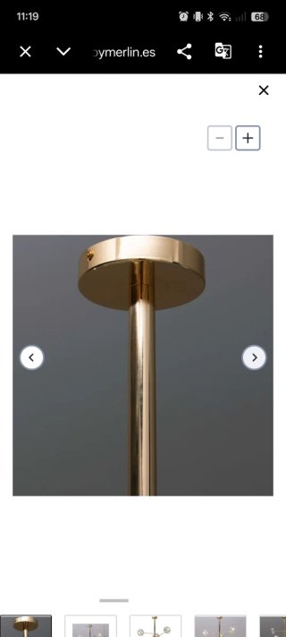 Lámpara Colgante Dorada con Esferas de Cristal