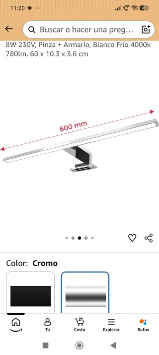 Lámpara LED B.K.Licht Baño IP44 NUEVO A ESTRENAR