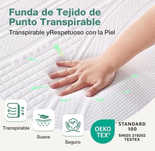 Topper Viscoelástico Bambú 180x200 cm