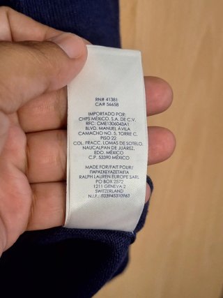 Jersey Chaps Azul Talla S