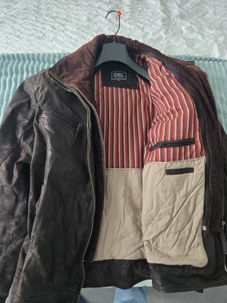Chaqueta de piel INK marrón
