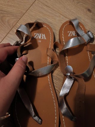 Sandalias Zara Plateadas