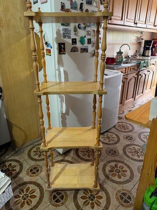 Estantería de madera de 4 niveles