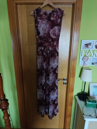 Vestido de fiesta largo estampado