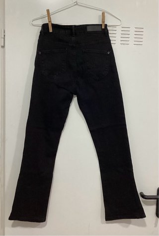 Pantalón vaquero Ichi mujer negro elástico Campana