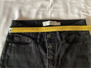 Pantalón vaquero Ichi mujer negro elástico Campana