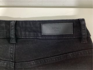 Pantalón vaquero Ichi mujer negro elástico Campana