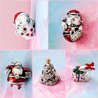 LIQUIDACIÓN CHARMS NAVIDAD PLATA NUEVOS