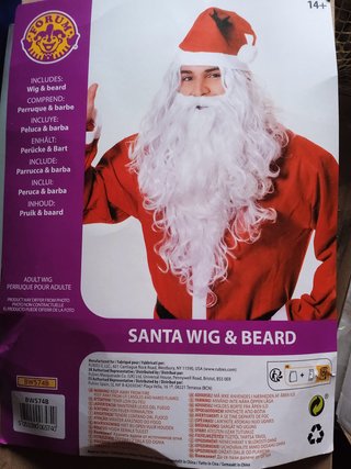 Peluca y Barba de Papá Noel