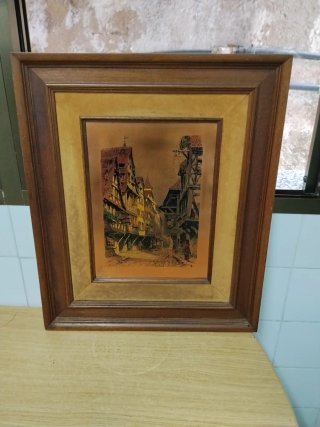 Cuadro Vintage Edificio Antiguo