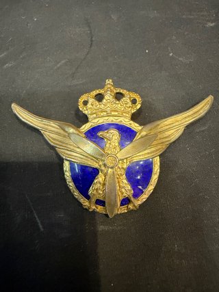 Insignia militar águila corona alas hélice
