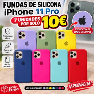 7 Fundas Silicona iPhone 11 Pro Logo Apple 10€
