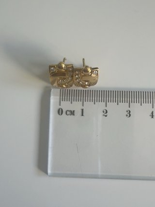 Pendientes Oro 18k y Zirconitas 4,17 gr