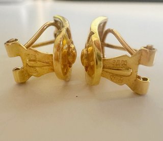 Pendientes Oro 18k y Zirconitas 4,17 gr