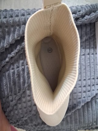 Botas calcetín beige