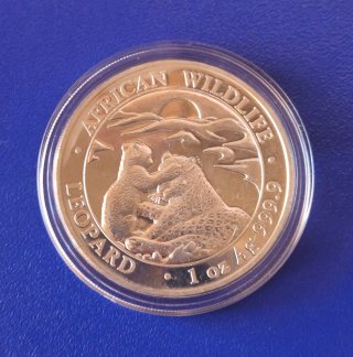 Moneda Leopardo Africano 1 oz Plata 999