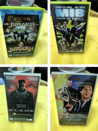 Lote 4 películas VHS Jumanji Blade Men in Black