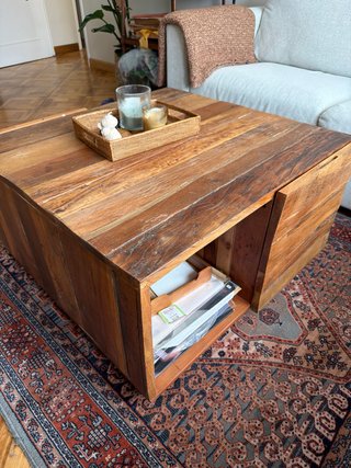 Mesa de centro de madera rústica