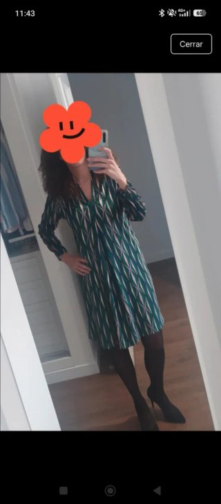 Vestido de terciopelo estampado