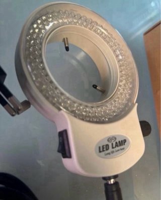 Aro de luz LED para microscopio