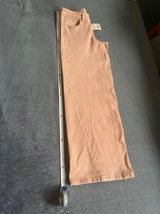 Pantalón vaquero Mango rosa talla XS