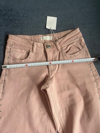 Pantalón vaquero Mango rosa talla XS