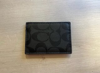 Cartera Tarjetero Coach Negra y Dorada