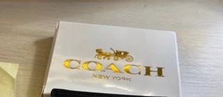 Cartera Tarjetero Coach Negra y Dorada