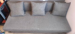 Sofá Cama Gris Tela