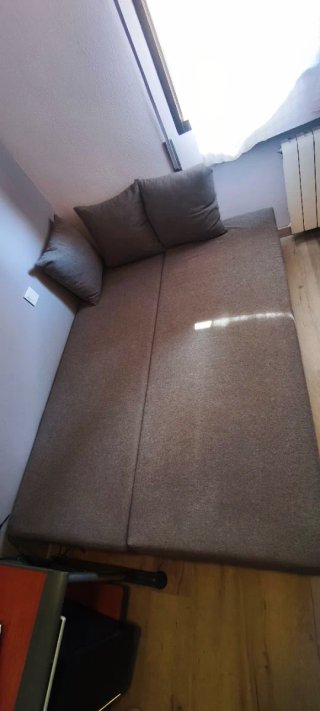 Sofá Cama Gris Tela