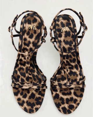 Sandalias Zara Estampado Leopardo