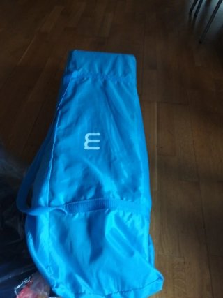 Cuna de viaje plegable azul